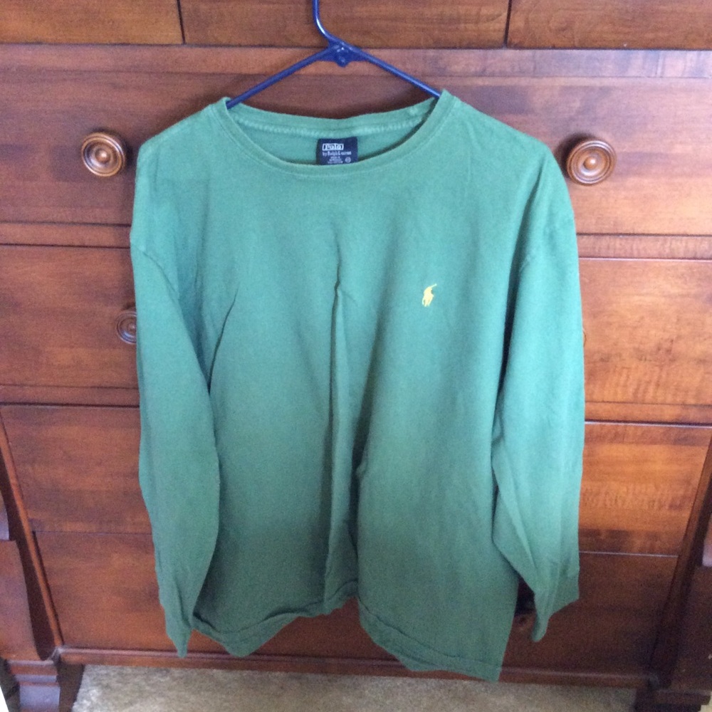 Polo XXL Long Sleeved Men’s t shirt. Soft green